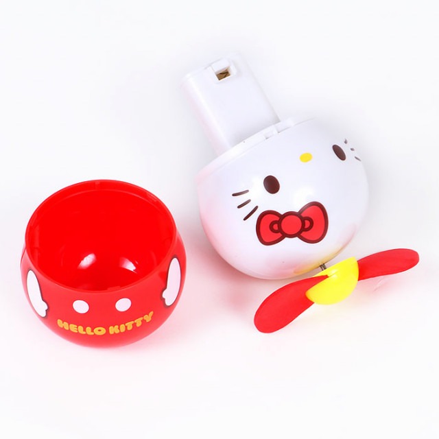 日本sanrio 造型 攜帶式 手持 安全電風扇(凱蒂貓)-細節圖3