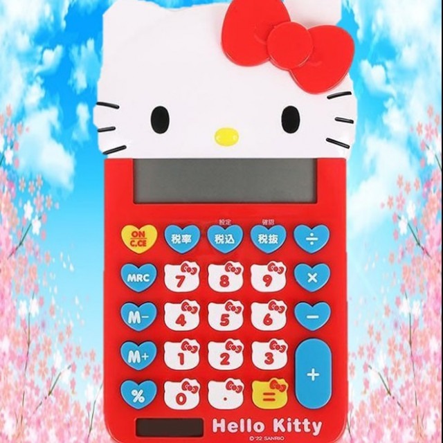 日本sanrio 12位元 造型計算機(凱蒂.美樂蒂)兩種-細節圖2