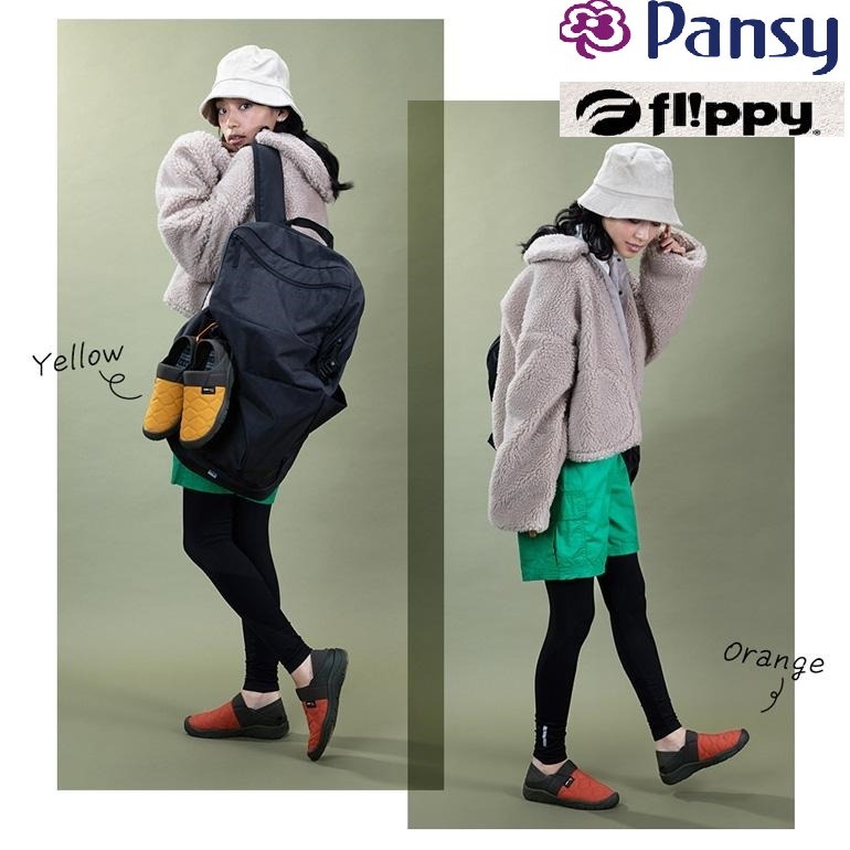 日本pansy 輕量 2WAY 女休閒鞋(黃.橘)兩色-細節圖2