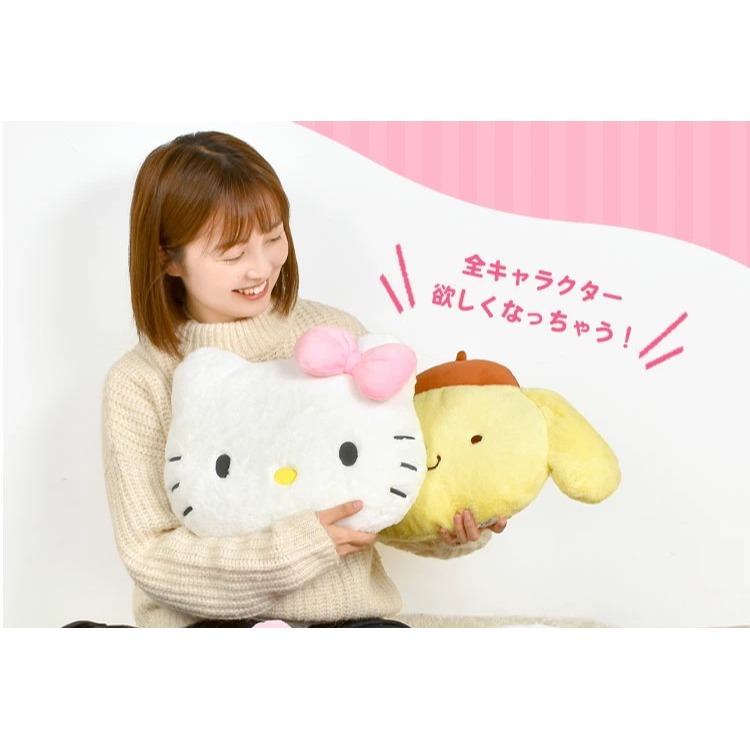 日本 sanrio 凱蒂貓 造型 靠墊 抱枕-細節圖7