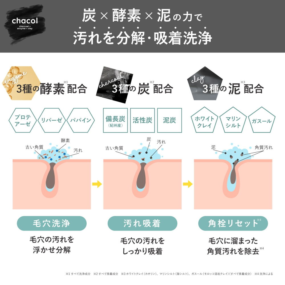 日本 熊野 備長炭 酵素 潔淨 洗面乳(兩之1組)特價-細節圖4