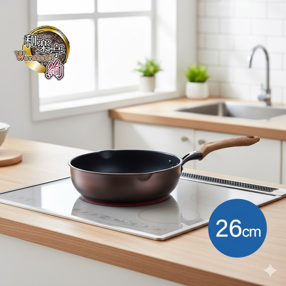 日本竹原IH電磁爐 不挑爐具 不沾深型炒菜鍋 不沾鍋(26CM)-細節圖7