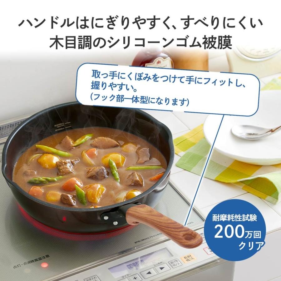 日本竹原IH電磁爐 不挑爐具 不沾深型炒菜鍋 不沾鍋(26CM)-細節圖5