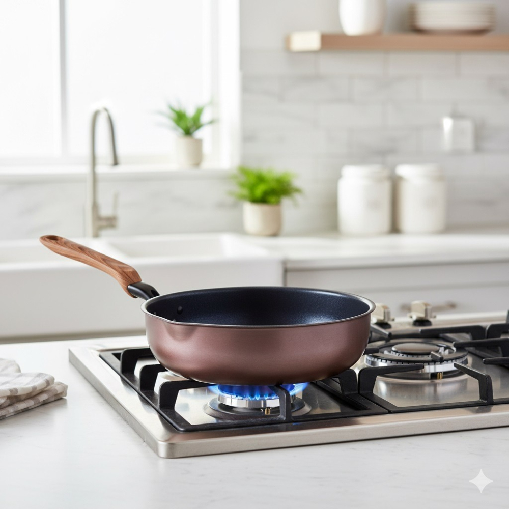 日本竹原IH電磁爐 不挑爐具 不沾深型炒菜鍋 不沾鍋(28CM)-細節圖4