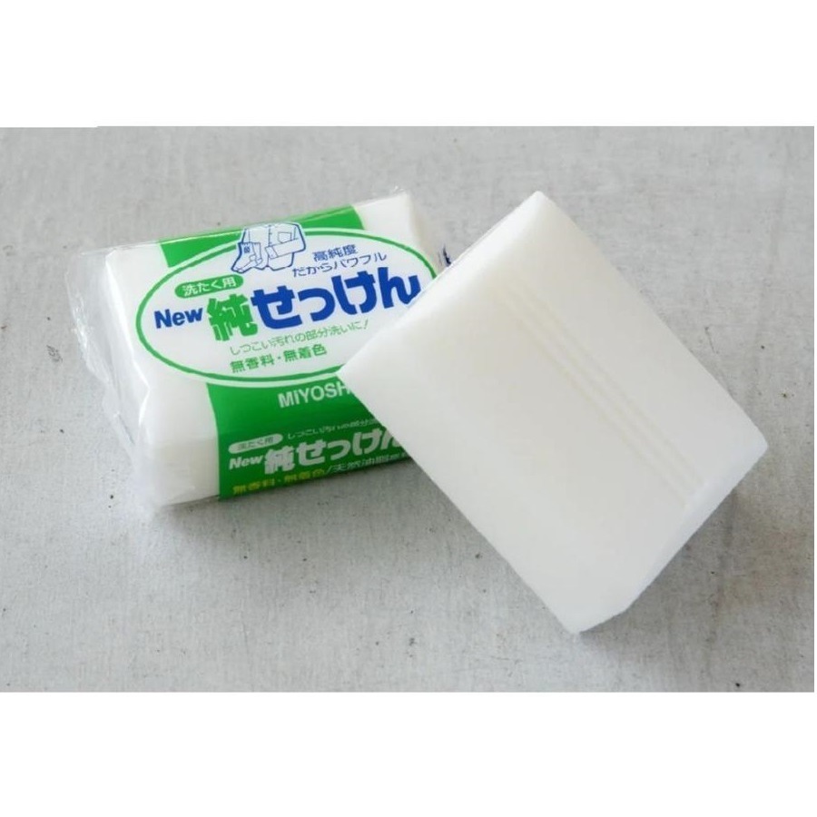 日本MiYOSHi 天然石鹼 無添加 強力去漬洗衣皂(兩個1組)特價-細節圖3