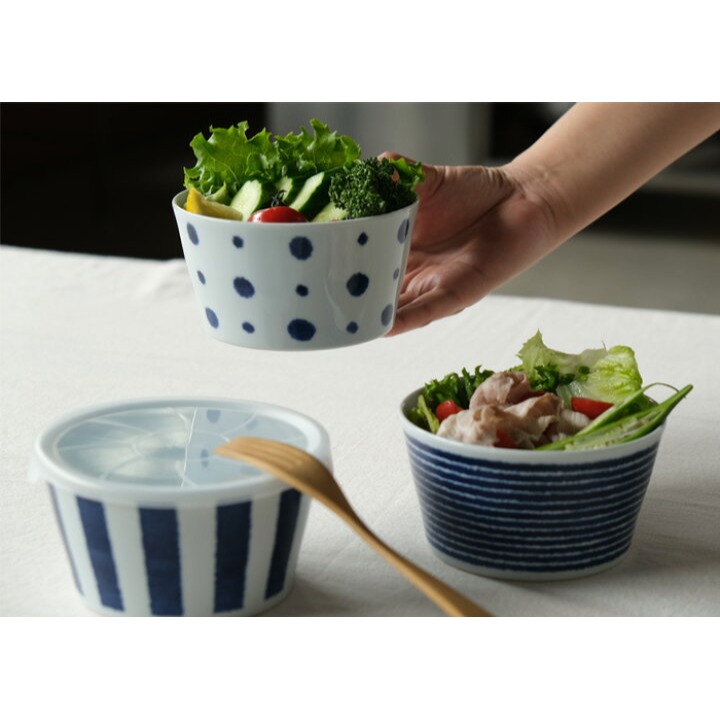 日本 西海陶器 微波 附蓋 三入 保鮮碗-細節圖2