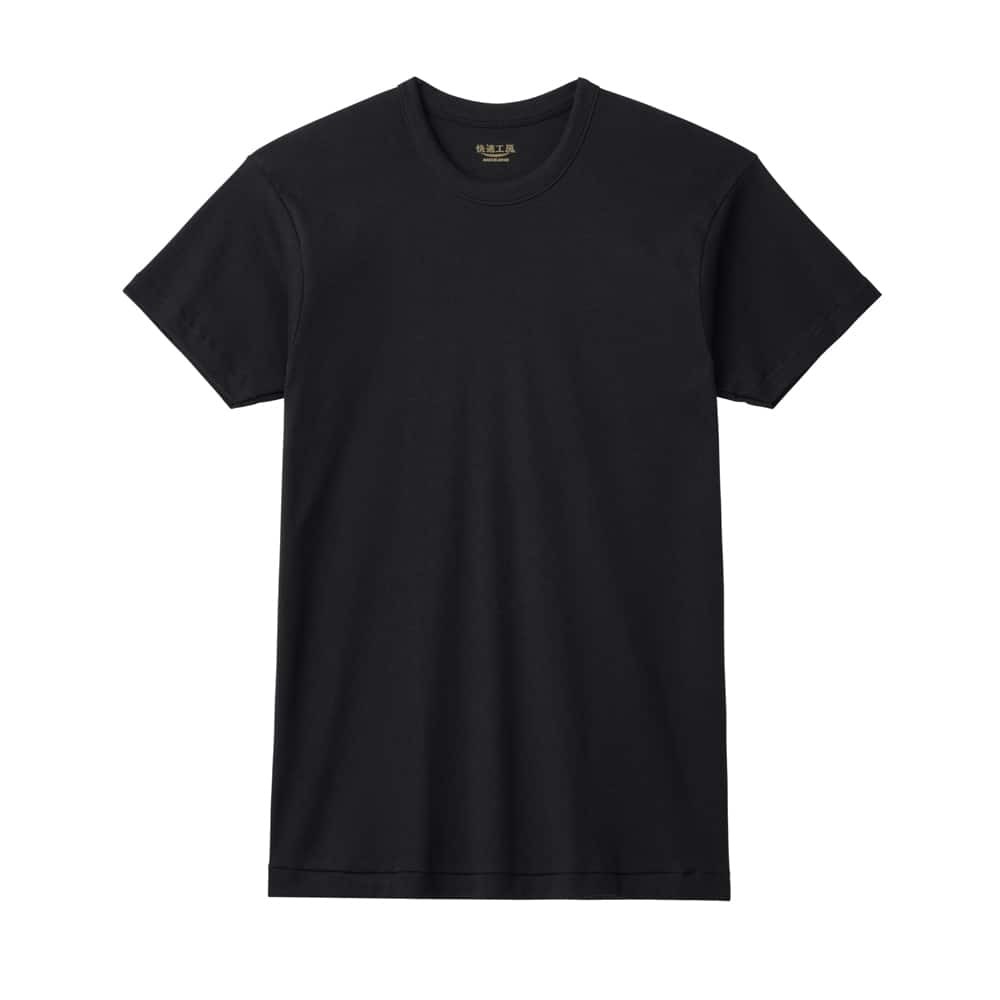 日本 郡是 快適工房 男士純棉 抗菌防臭加工 圓領 短袖(白.黑)兩色-細節圖5