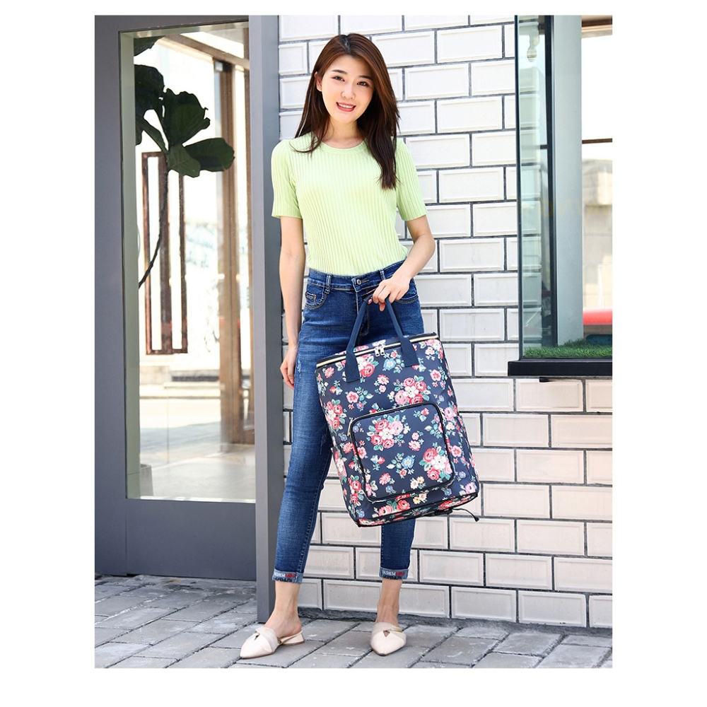 日本 時尚五輪 鋁合金 保冷 輕巧附煞車 購物拖車 (A.B.C.D) 4款可選-細節圖6