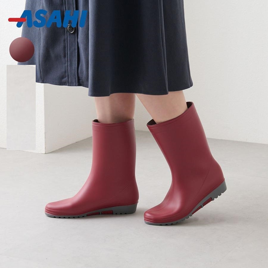 日本 ASAHI雨天也要帥氣出門 新潮 防滑 速乾 中筒雨靴(紅.藍)兩色-細節圖5