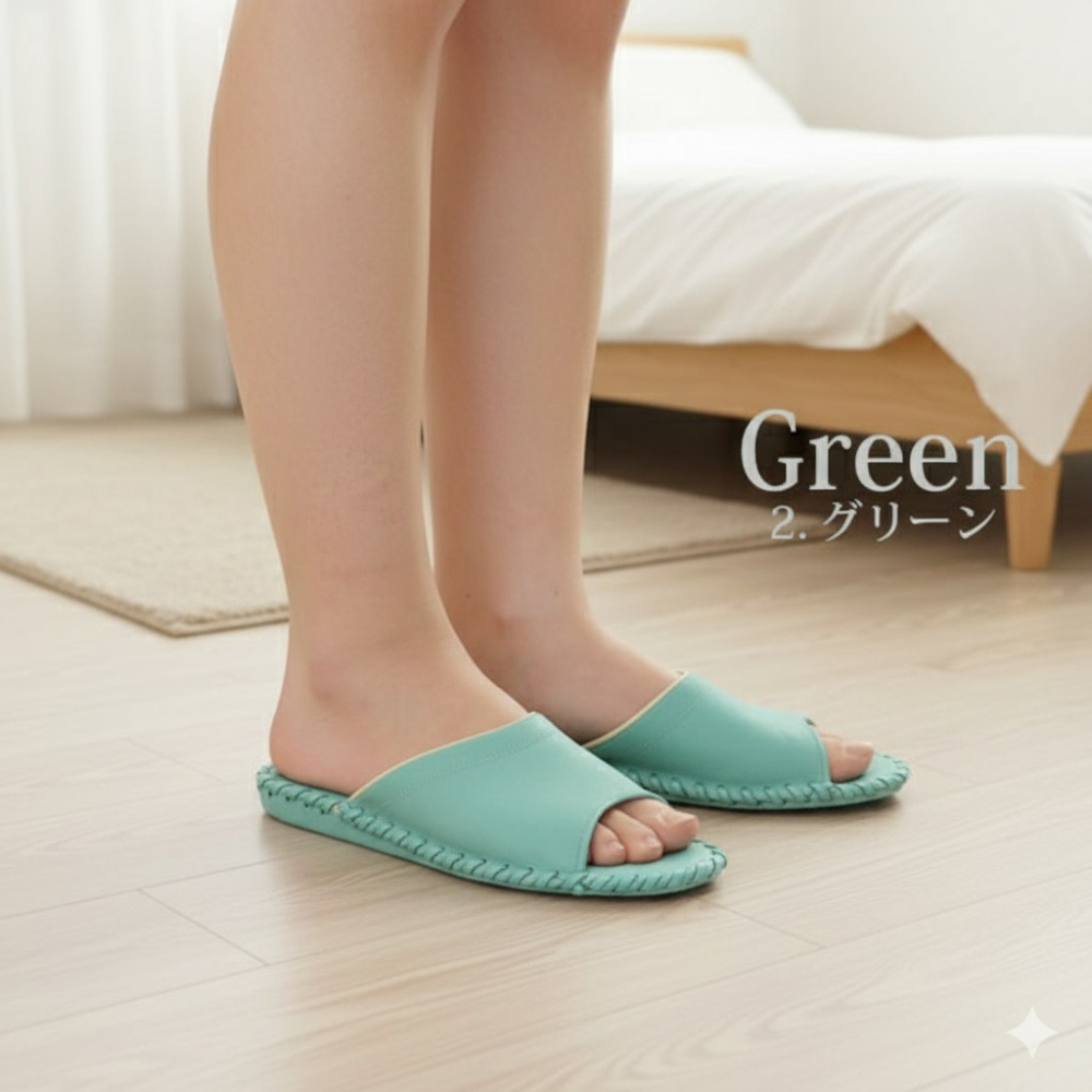 日本Pansy輕量舒適 女款 室內拖鞋(粉.黃.藍) 三色-細節圖3