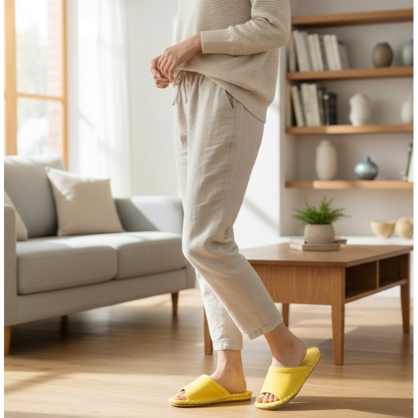 日本Pansy輕量舒適 女款 室內拖鞋(粉.黃.藍) 三色-細節圖5