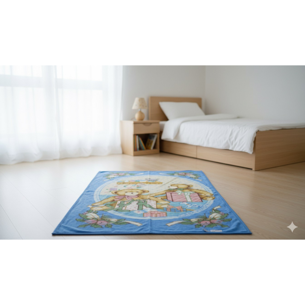 日本新合纖 輕柔親膚專為新生寶寶設計的安心禮盒毛毯(藍.粉.黃) 三色(體積過大會拆盒子出貨)-細節圖2