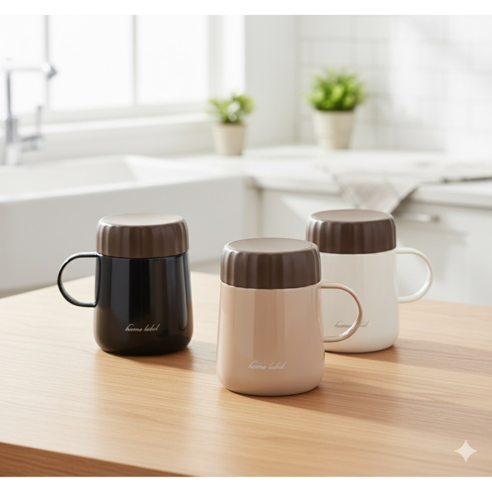 日本パール2way真空斷熱不鏽鋼保溫保冷持久 食物罐 保溫杯(白.咖.藍) 三色-細節圖4