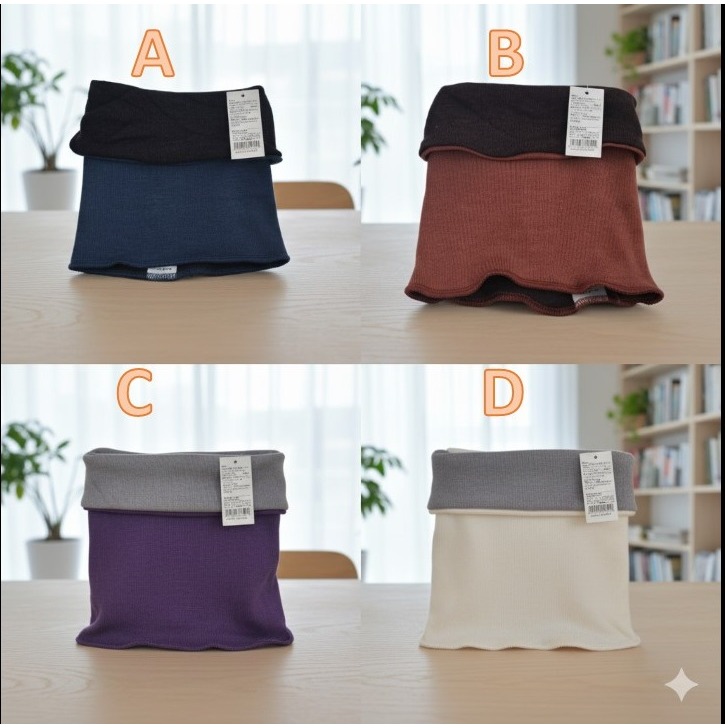 日本アズ 温活女子 可雙面戴 吸濕發熱 脖圍(A.B.C.D) 四色-細節圖2