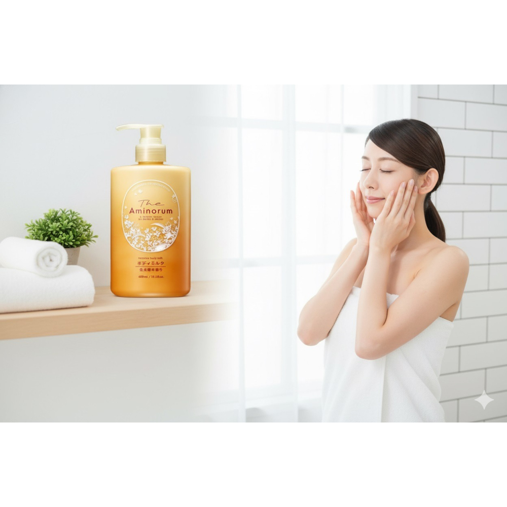 日本熊野The Amino 金木犀 身體乳( 2 瓶特惠組)-細節圖2