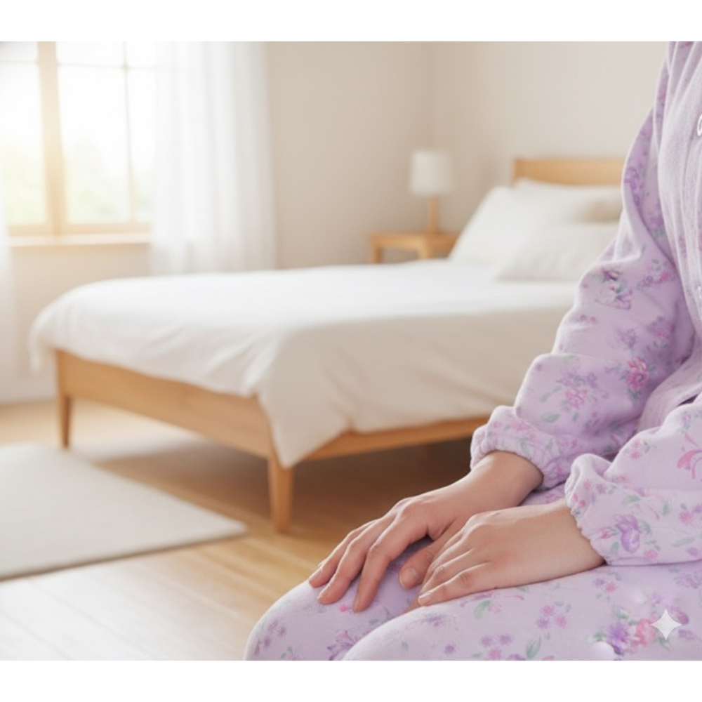 日本GUNZE京都捺染 柔滑針織 長袖長褲 女家居睡衣-細節圖3