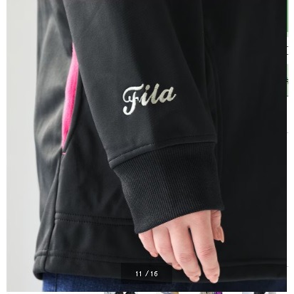 日本FILA防風長版連帽外套(黑.藍)兩色-細節圖5