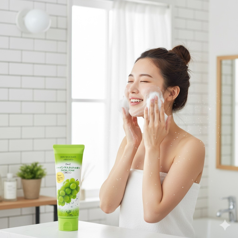 日本熊野油脂 溫和潔淨保濕 麝香葡萄香 洗面乳(2 入特惠組)-細節圖2