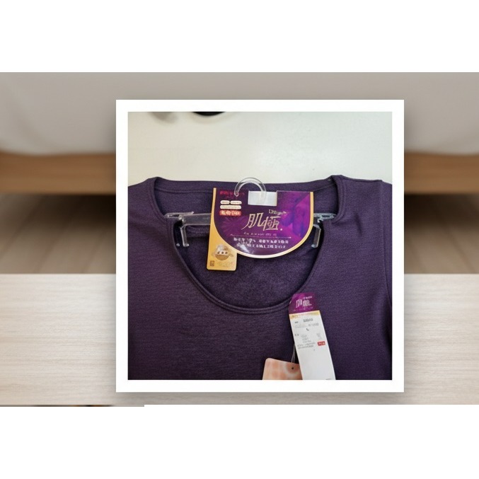 日本 肌極 裏起毛 吸濕發熱 女發熱衣(灰.紫.紅.)3色-細節圖4