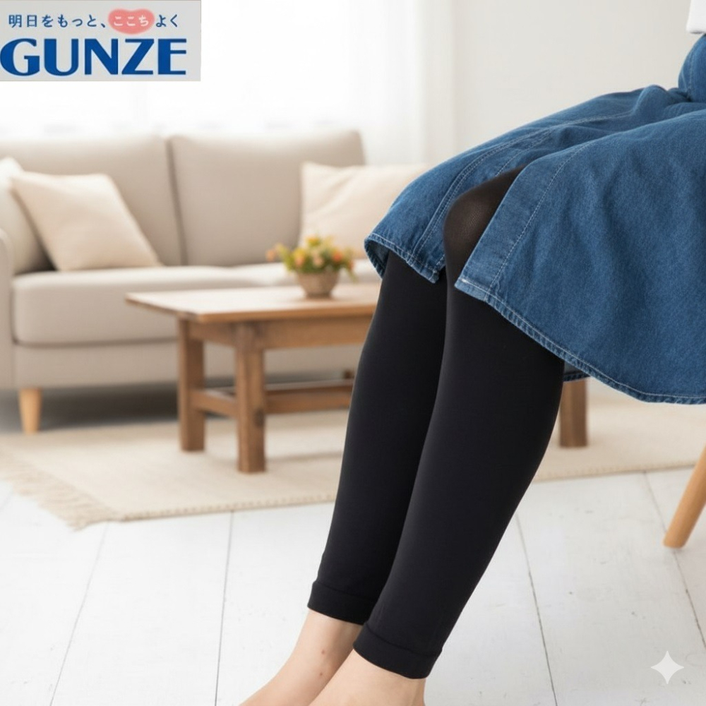 日本 GUNZE 80丹機能褲襪式 10分丈內搭 褲襪(ML.LL)兩個尺寸-細節圖7