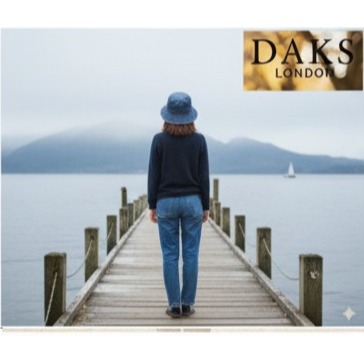 日本 DAKS秋冬丹寧都會風 英倫格紋 漁夫帽(黑.藍.米) 三色-細節圖4