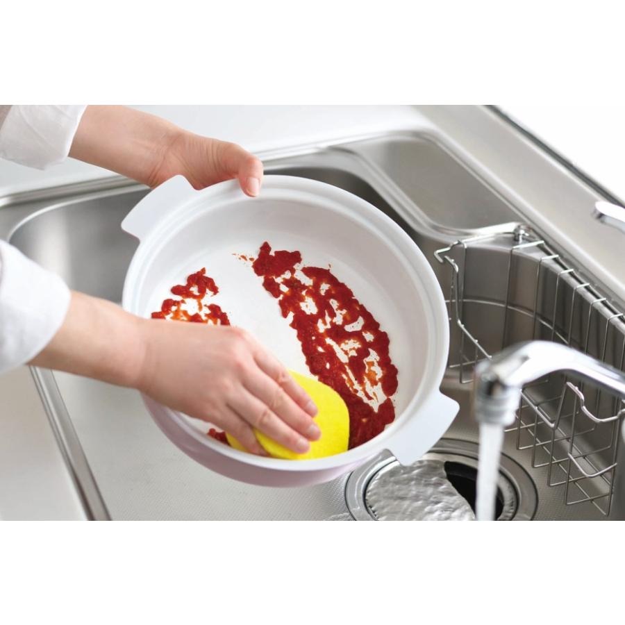 日本 KAKUSEE 琺瑯 IH/瓦斯爐適用 輕量深型雙耳鍋(粉.白)兩色-細節圖6