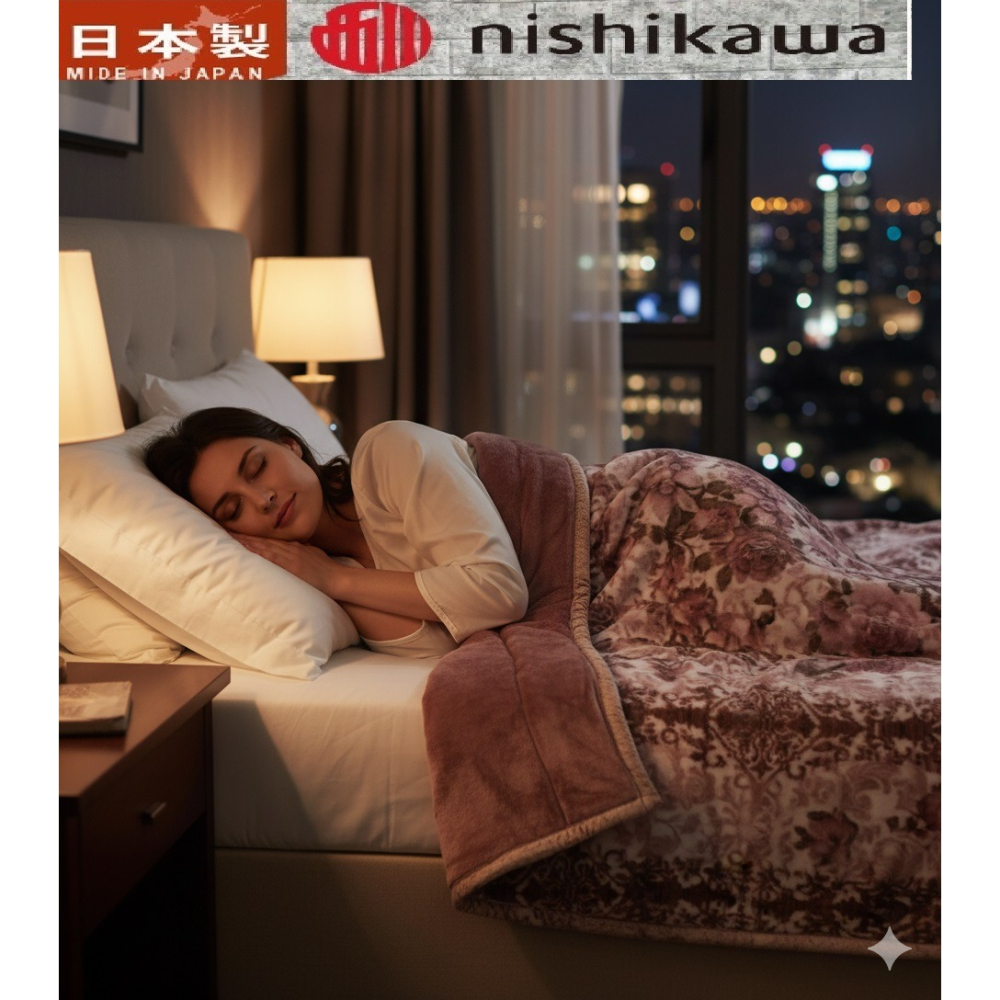 日本 京都西川｜遠紅外線發熱纖維 立體雙層 雙人毛毯(體積過大1次下單一條)-細節圖2