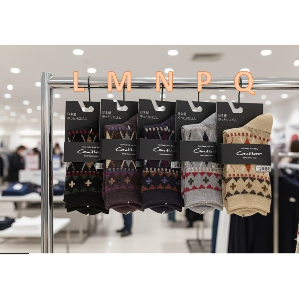 日本 Guilleret毛混刷毛 短襪(兩雙一組)特價(下單留言告知號碼)-細節圖3