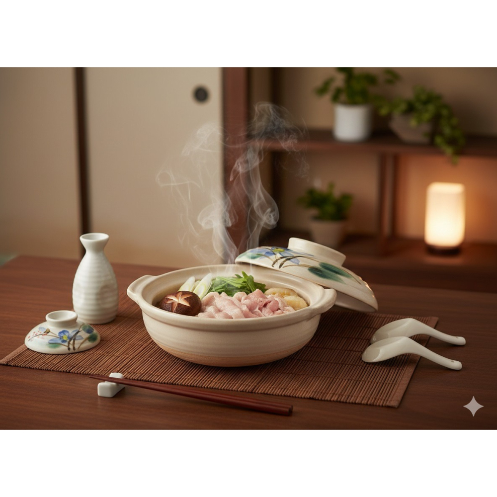 日本 山又窯 古風 古典紋 深型土鍋 6號（桔梗.柿子）兩款-細節圖4