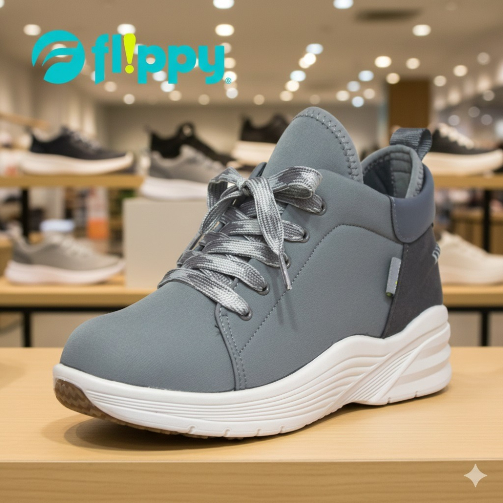 日本 Pansy生活防潑水抗菌防臭3E 寬版彈力針織套穿休閒鞋(黑.藍)兩色-細節圖4