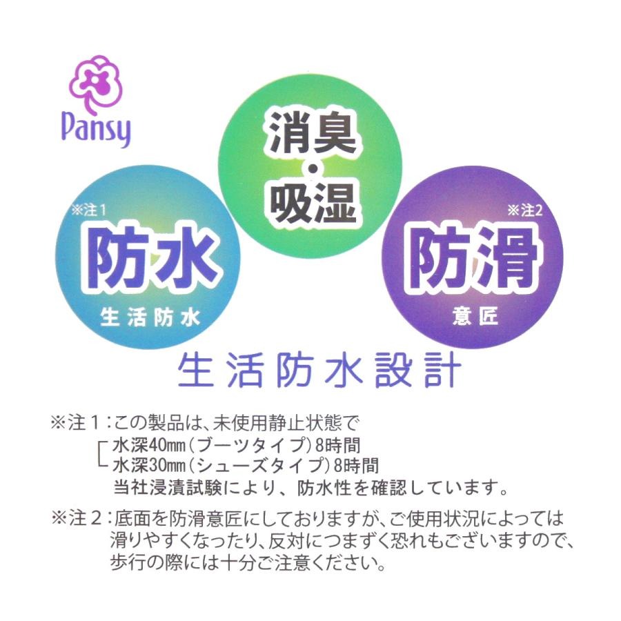 日本 Pansy生活防潑水抗菌防臭3E 寬版彈力針織套穿休閒鞋(黑.藍)兩色-細節圖5