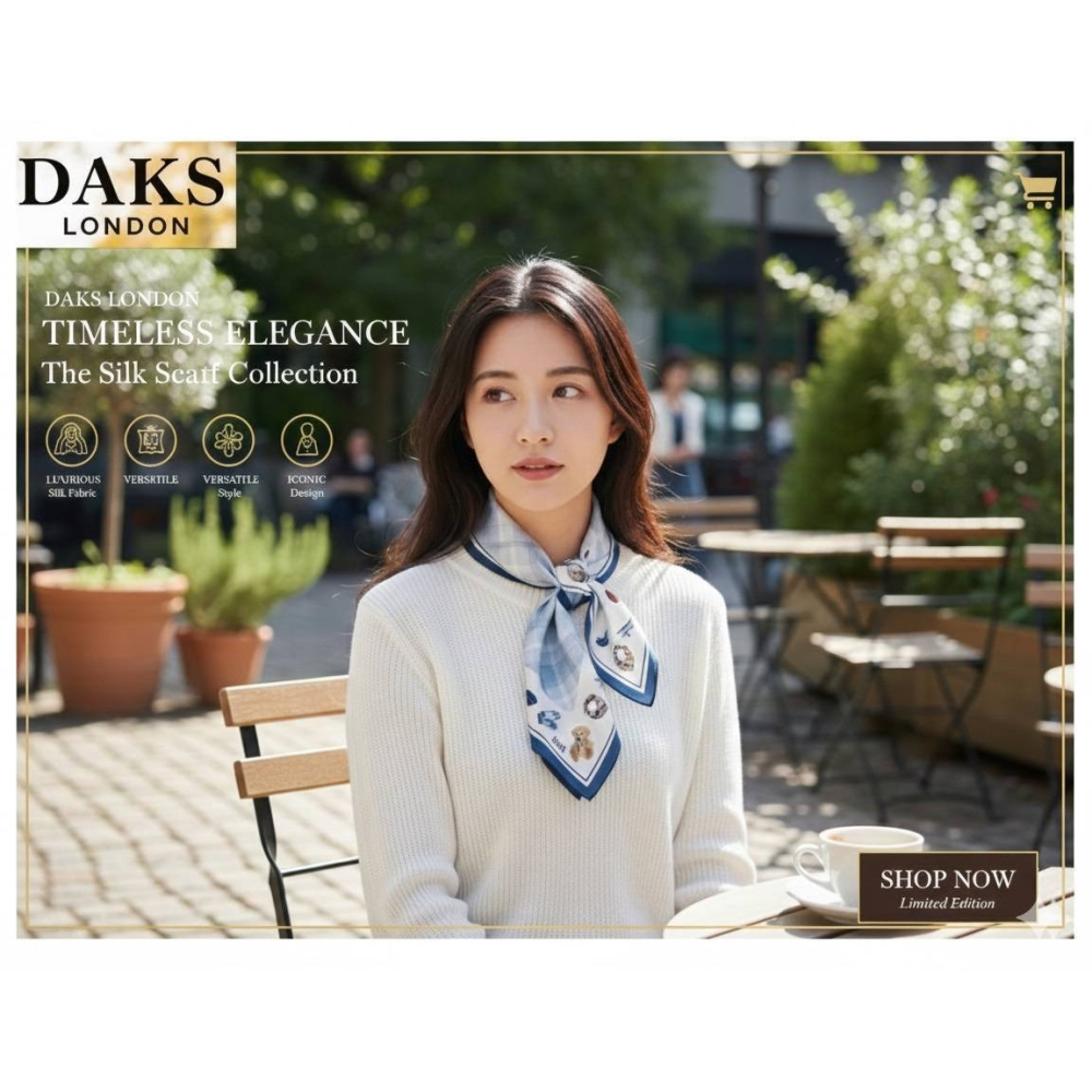 日本 DAKS英倫風格 純棉時尚百搭 流行穿搭領巾首選大帕巾(A.B.C.D.E.F.G)7色-細節圖2