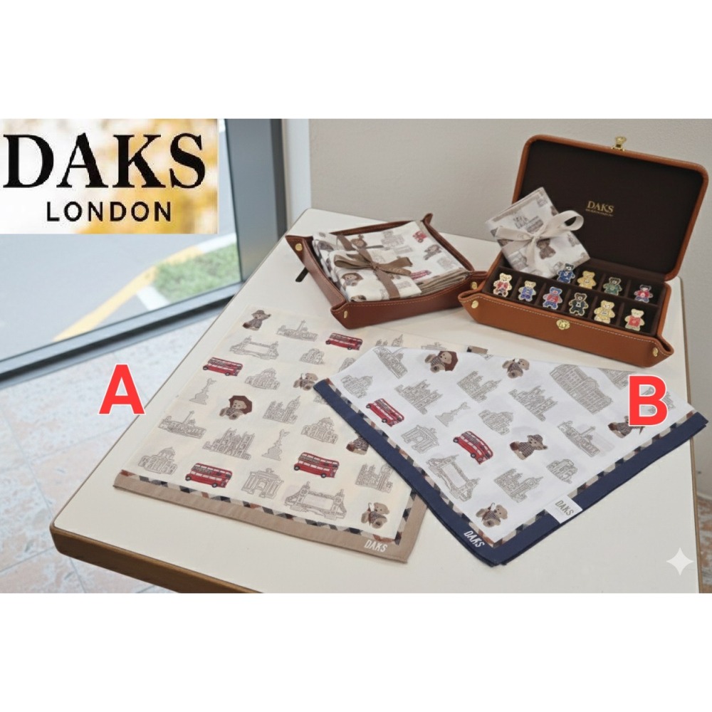 日本 DAKS英倫風格 純棉時尚百搭 流行穿搭領巾首選大帕巾(A.B.C.D.E.F.G)7色-細節圖3