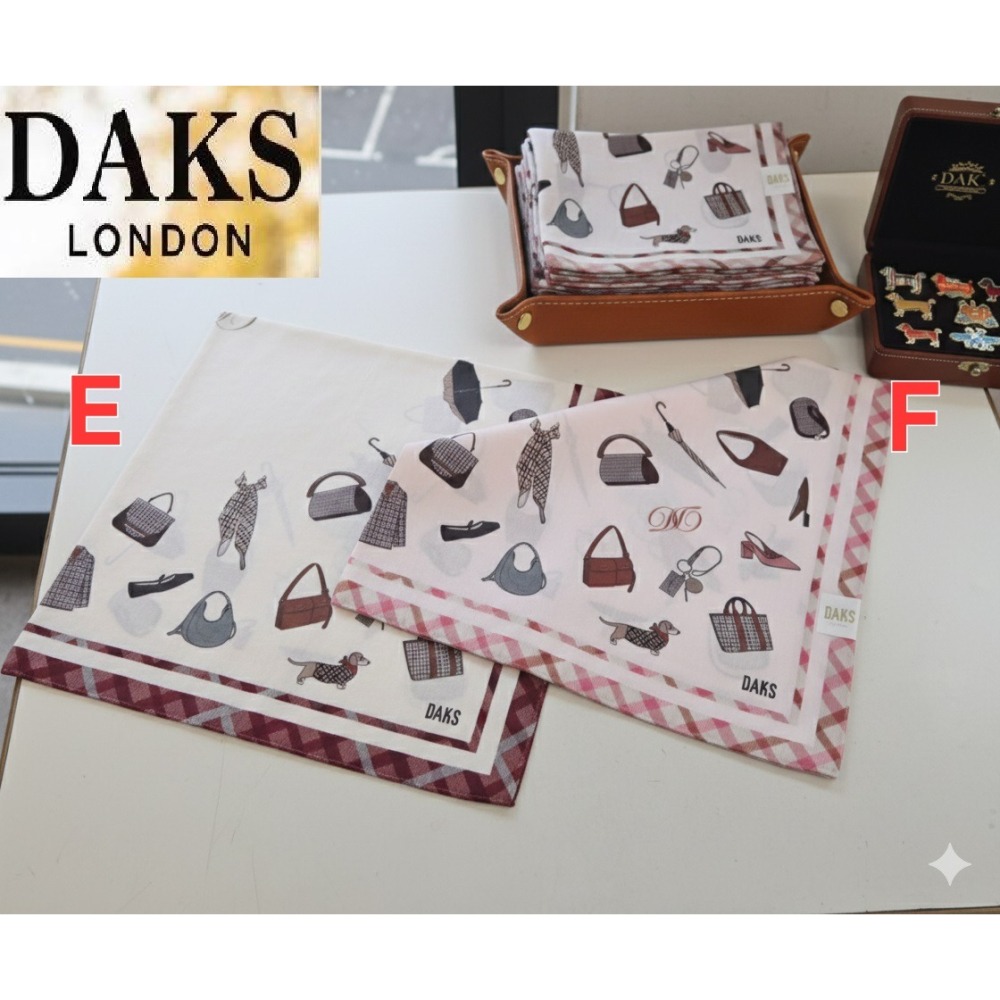 日本 DAKS英倫風格 純棉時尚百搭 流行穿搭領巾首選大帕巾(A.B.C.D.E.F.G)7色-細節圖5
