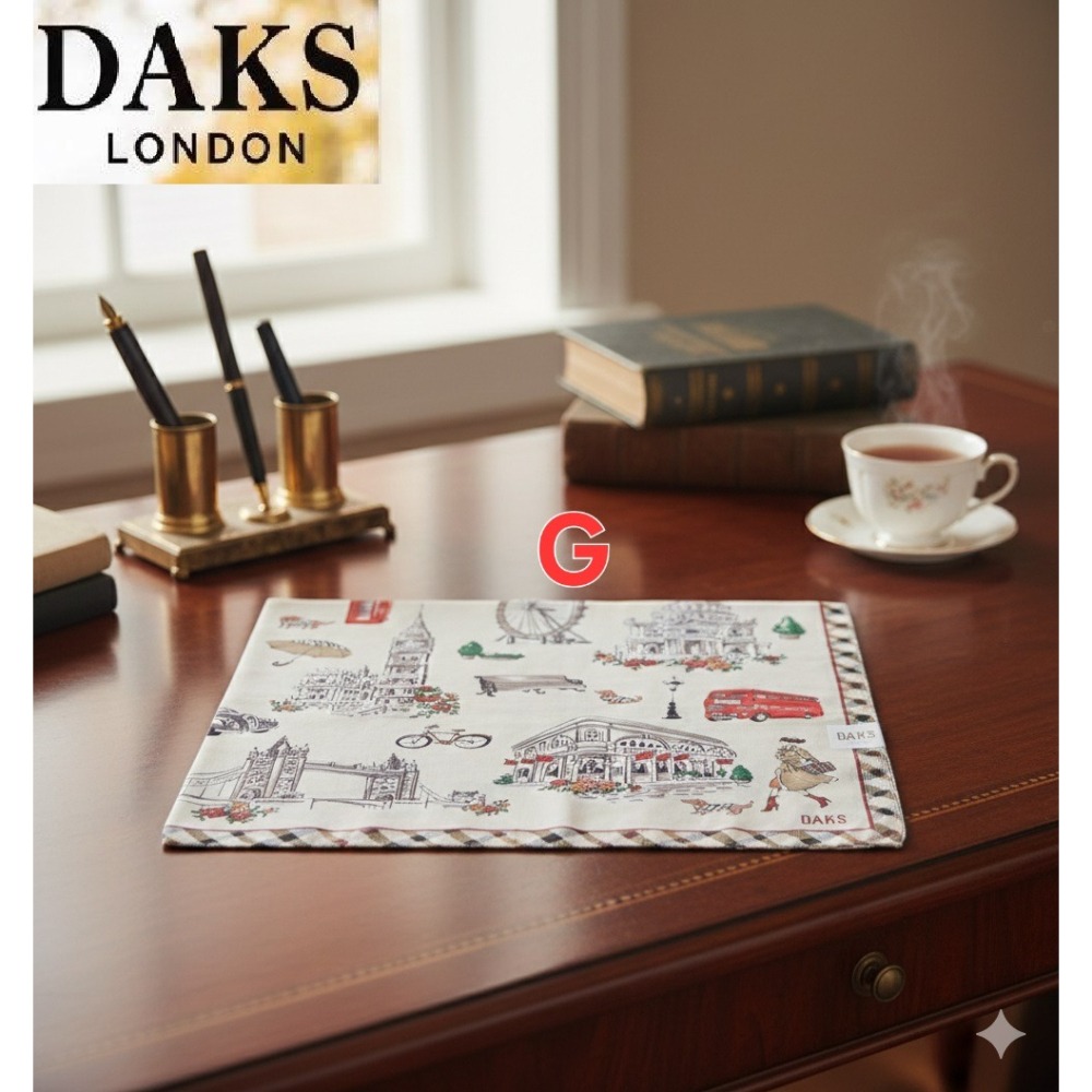 日本 DAKS英倫風格 純棉時尚百搭 流行穿搭領巾首選大帕巾(A.B.C.D.E.F.G)7色-細節圖6