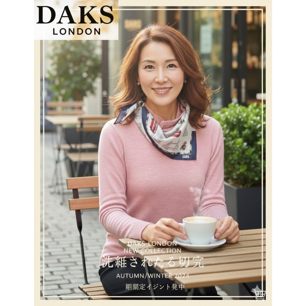 日本 DAKS英倫風格 純棉時尚百搭 流行穿搭領巾首選大帕巾(A.B.C.D.E.F.G)7色-細節圖4
