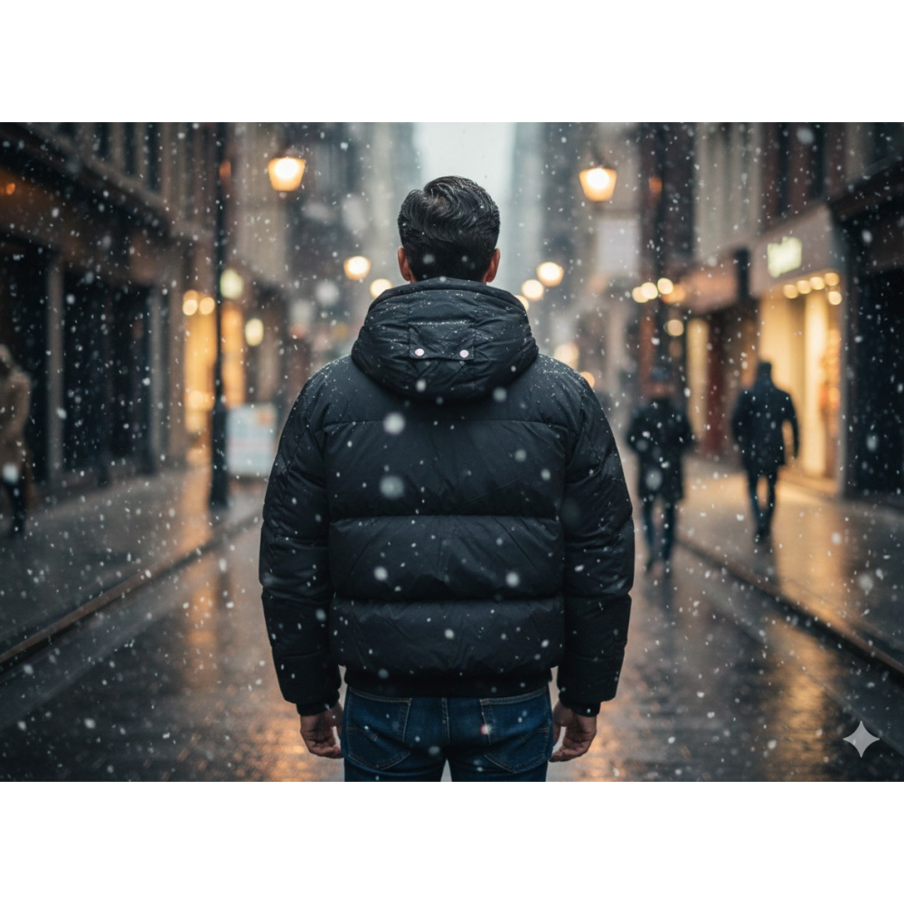 日本 white男款 輕羽 高蓬鬆保暖 絨外套-細節圖2