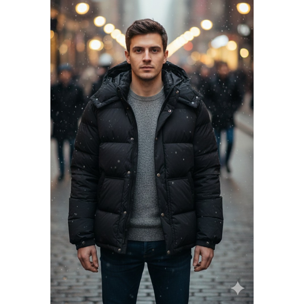 日本 white男款 輕羽 高蓬鬆保暖 絨外套-細節圖3