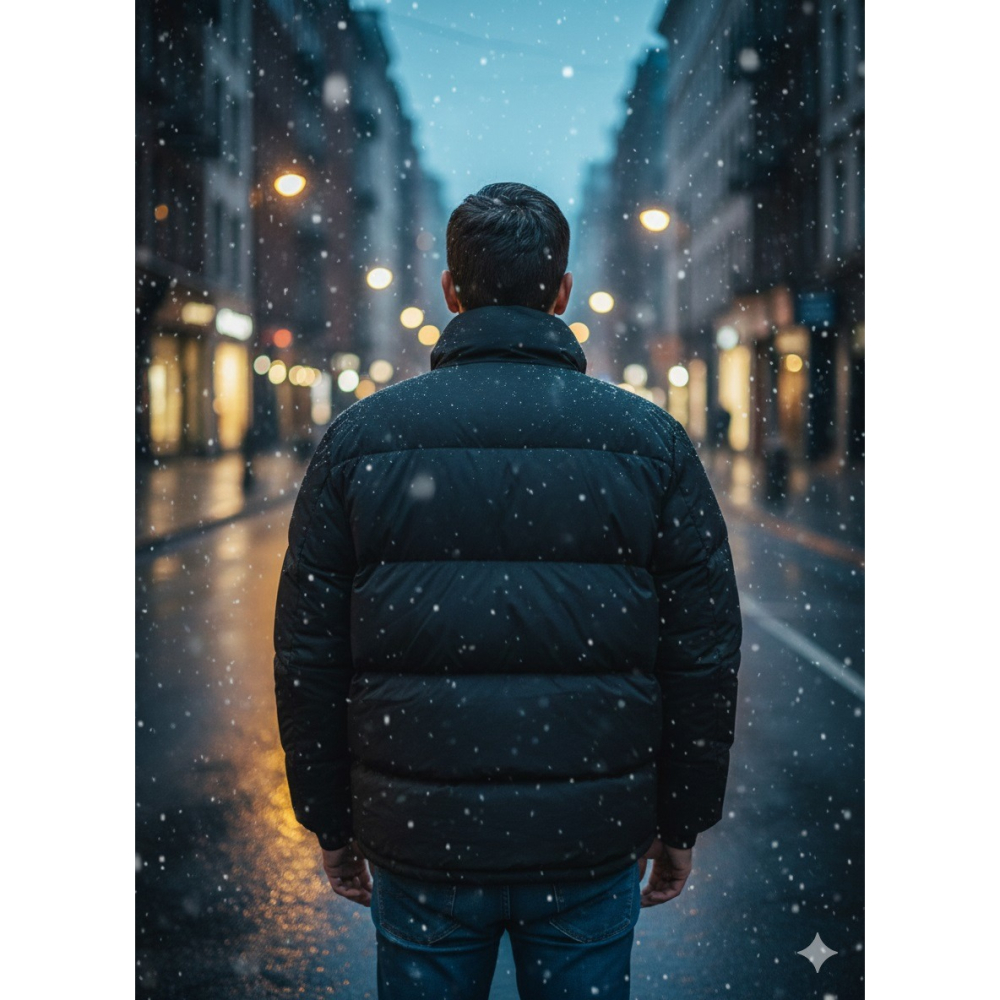 日本 white男款 輕羽 高蓬鬆保暖 絨外套-細節圖4