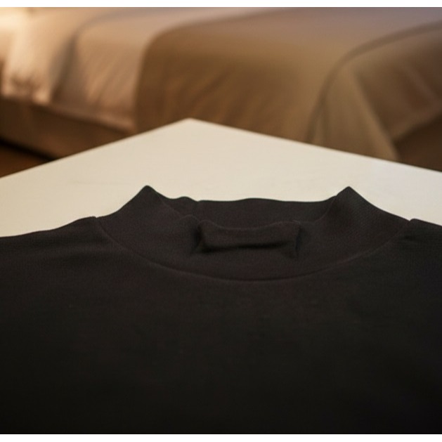 日本subrosa女立領吸濕發熱內著保暖發熱衣(黑.桃紅.條紋)三色-細節圖8