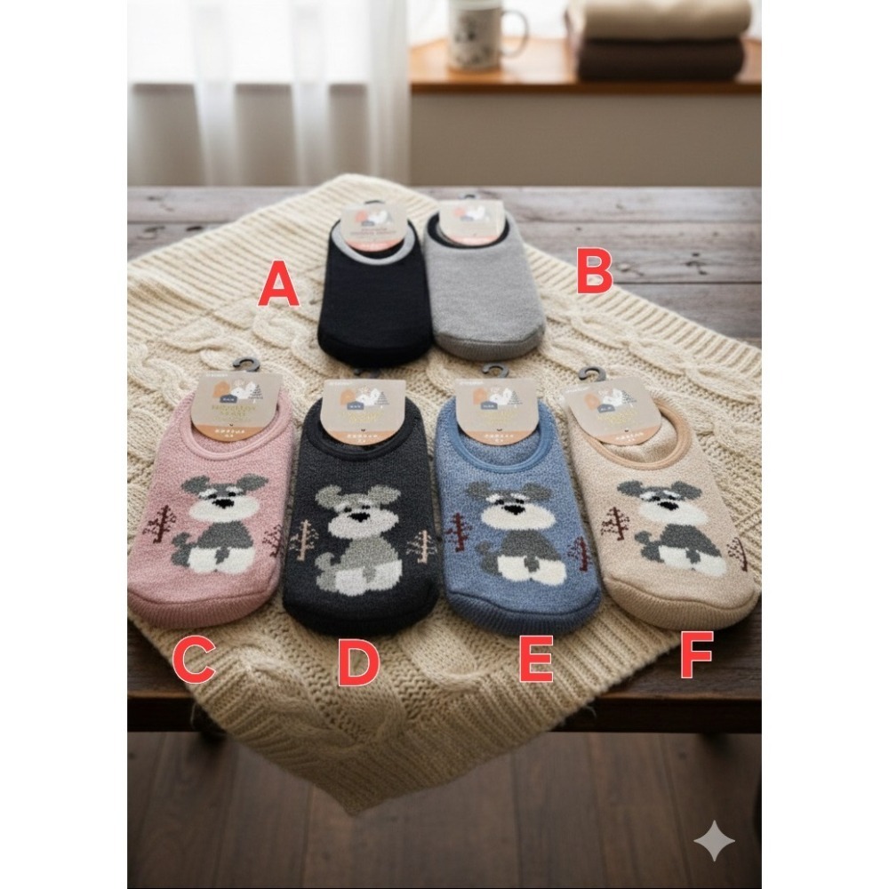 日本stream居家保暖女款毛絨室內保暖止滑襪(A.B.C.D.ED)6款兩雙一組特價-細節圖2