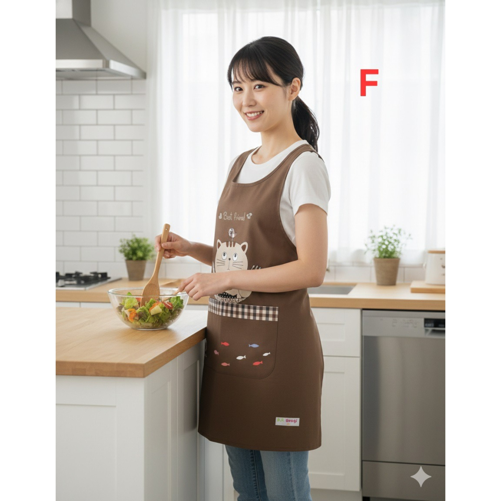 日本 鄉村風 防撥水加工 女孩 後綁圍裙(A.B.C.D.E.F)6款-細節圖4
