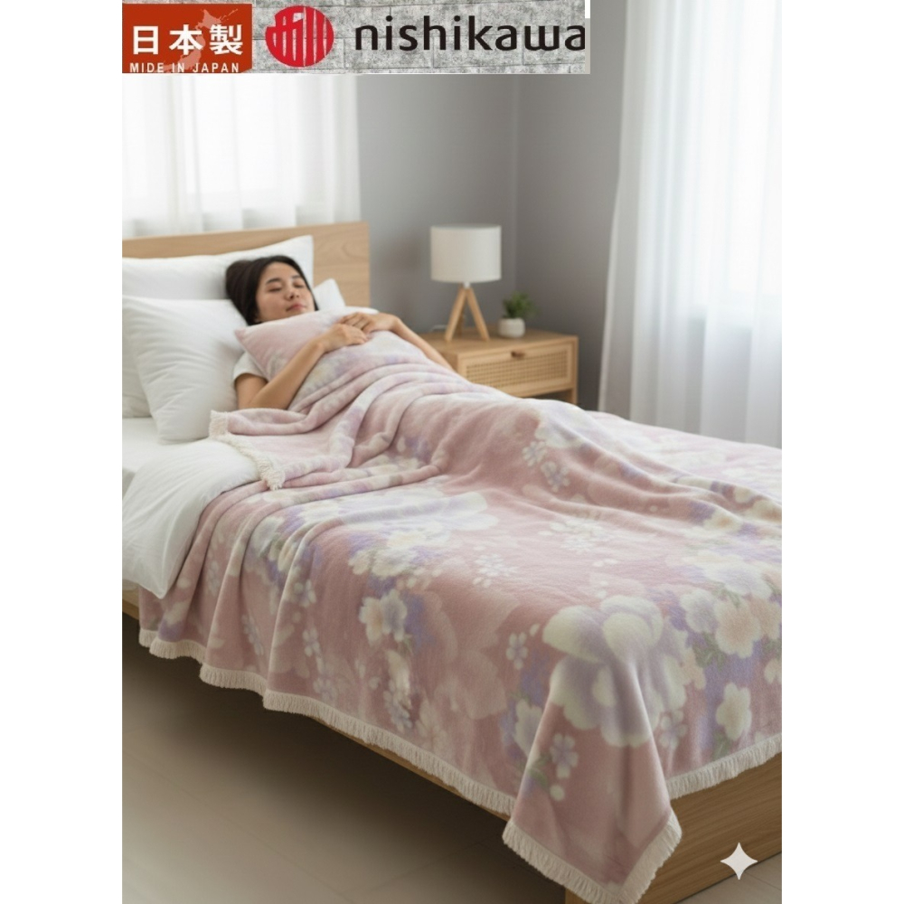 日本 京都西川 雙層保暖 可水洗 單人毛毯(特價)(體積過大一次下單一件)-細節圖4