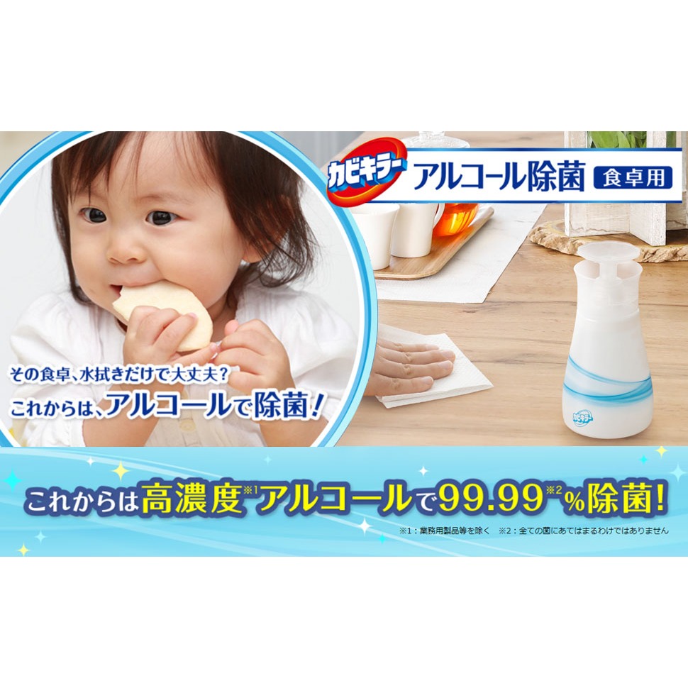 日本 花王 カビキラー食卓用酒精除菌噴霧(兩瓶特惠組)-細節圖4