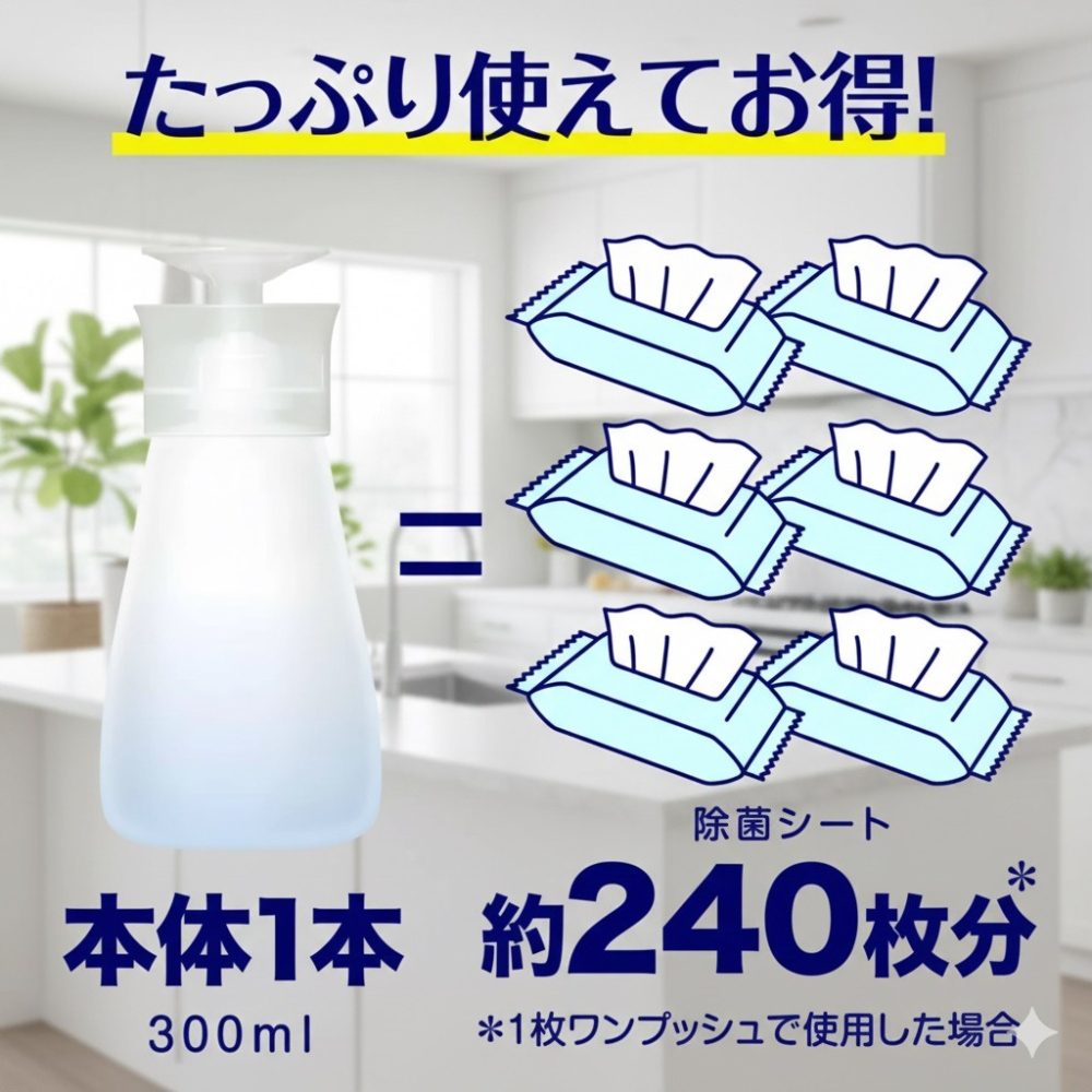 日本 花王 カビキラー食卓用酒精除菌噴霧(兩瓶特惠組)-細節圖8