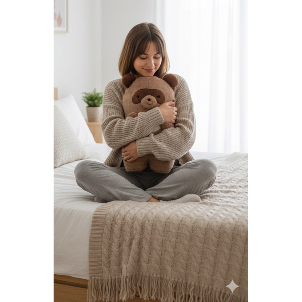 日本 療癒可愛動物造型站姿 靠墊 抱枕(狸貓.小豬.水豚君)三組-細節圖2