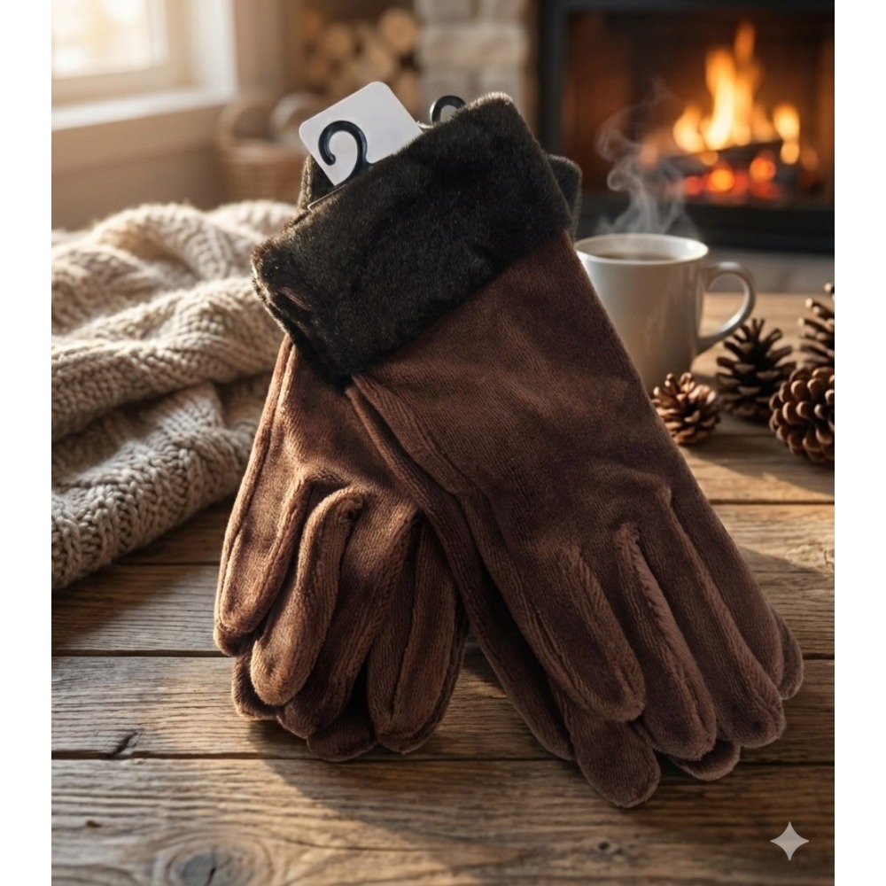 日本製blamc 防風防寒 時尚保暖 輕暖絨布 親膚手套(黑.咖.灰)兩入特價-細節圖7