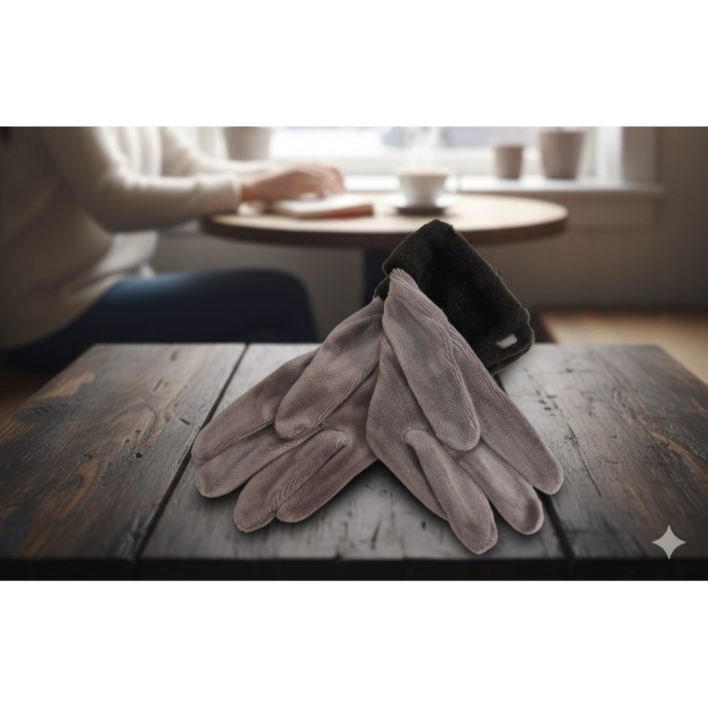 日本製blamc 防風防寒 時尚保暖 輕暖絨布 親膚手套(黑.咖.灰)兩入特價-細節圖8