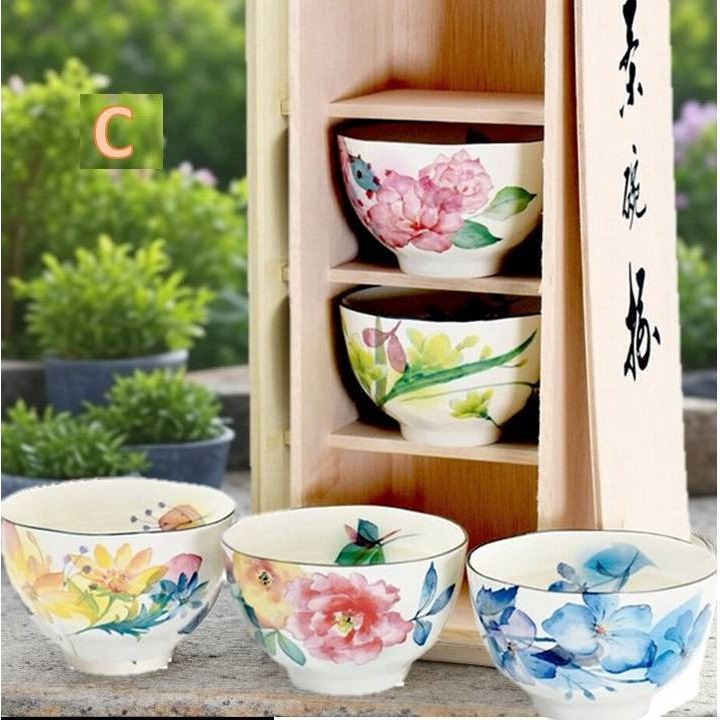 日本美濃燒用職人之手溫暖你的日常食光手工雅緻五入木盒碗組A.B.C.D四種-細節圖4