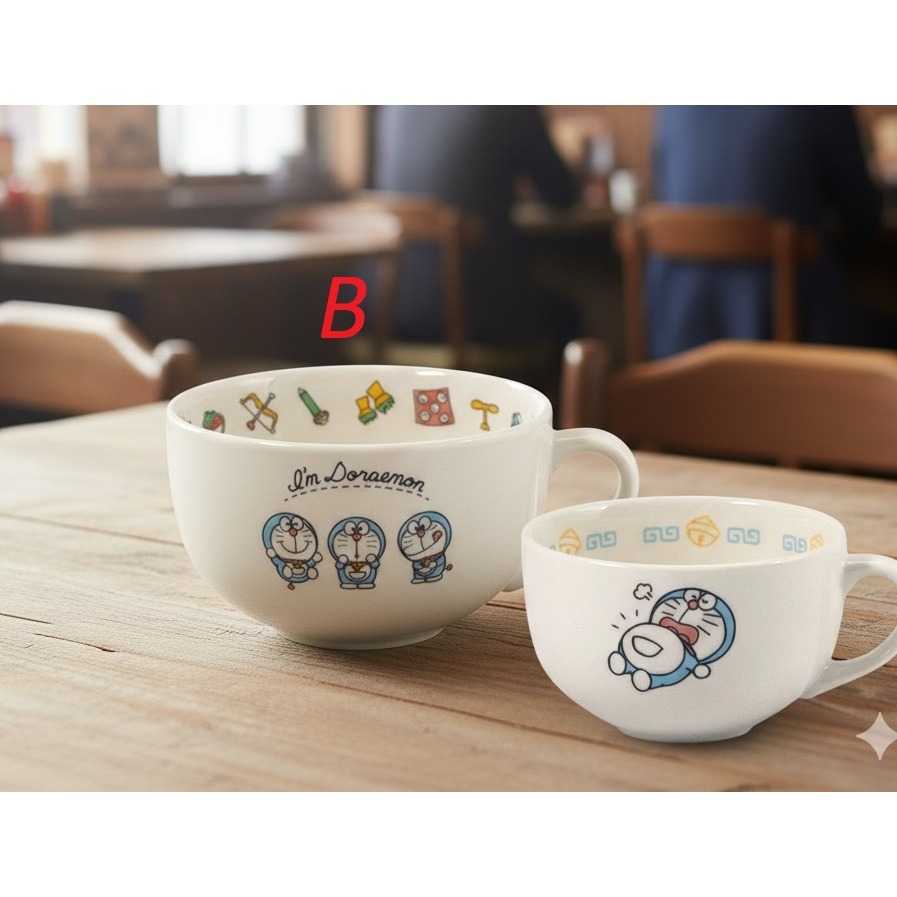 日本哆啦A夢讓餐桌瞬間變可愛的魔法陶瓷湯碗(A.B)兩款-細節圖3